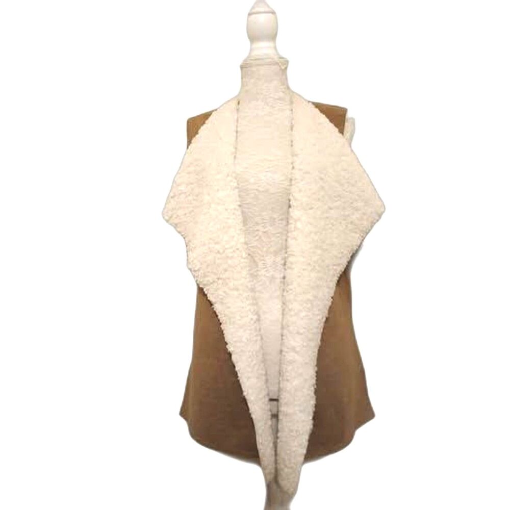 Vegan Faux Suede Vest Sleeveless Layering Boho Chic Vintage